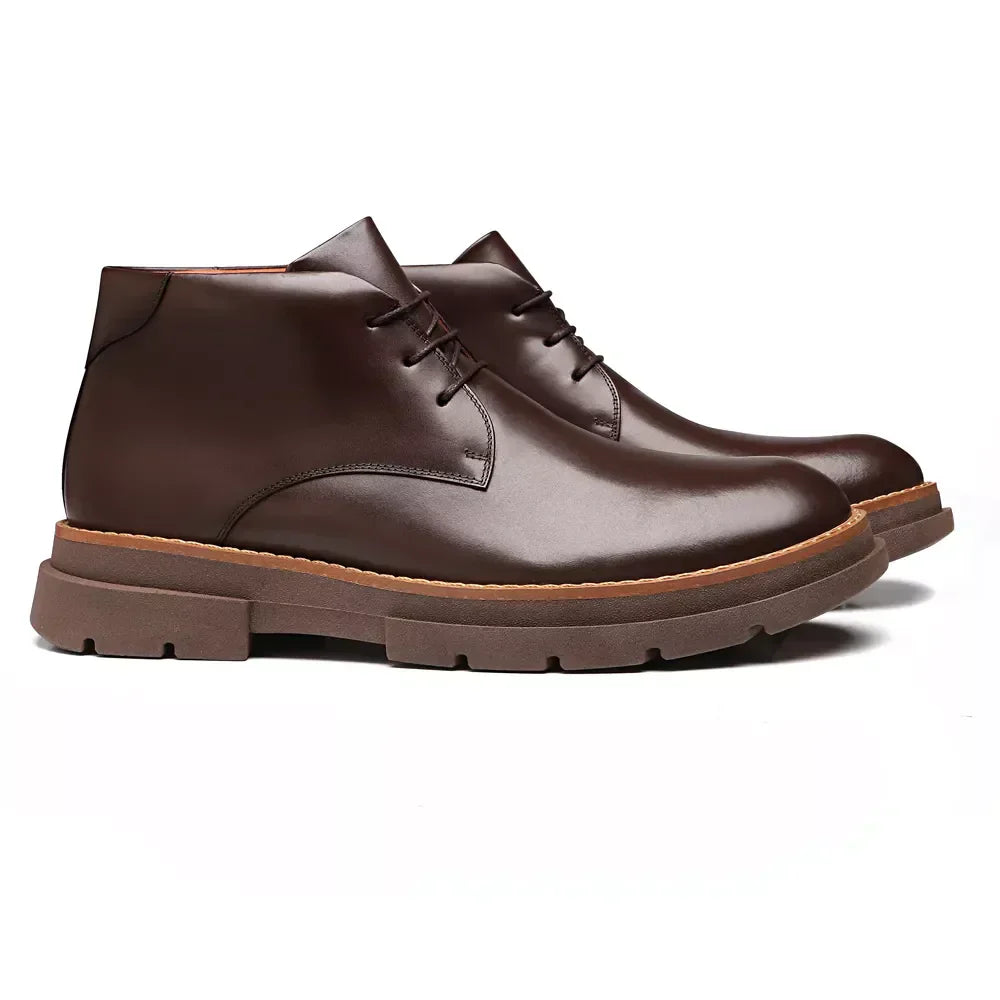BOTA DERBY MASCULINA CASUAL EM COURO MARROM
