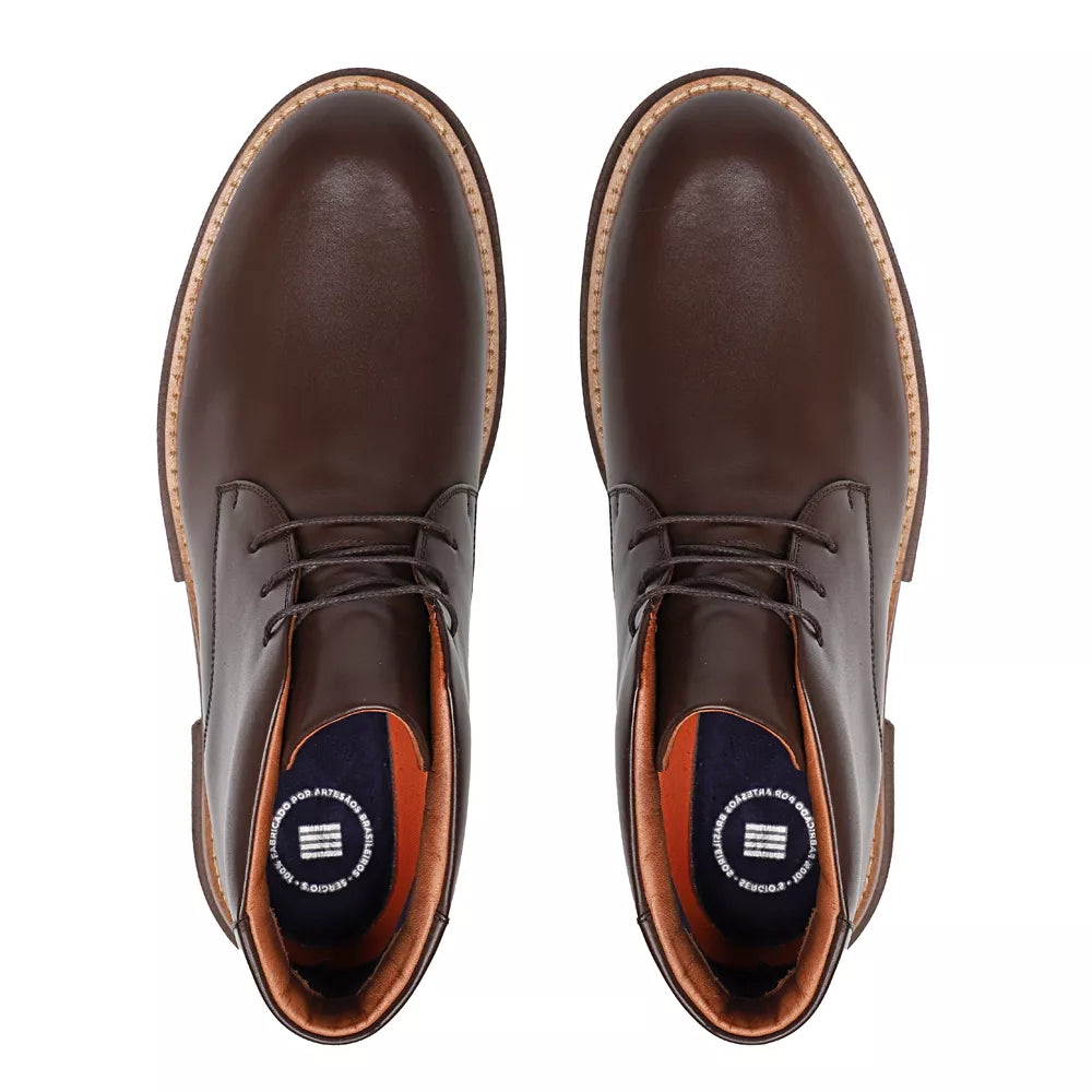 BOTA DERBY MASCULINA CASUAL EM COURO MARROM
